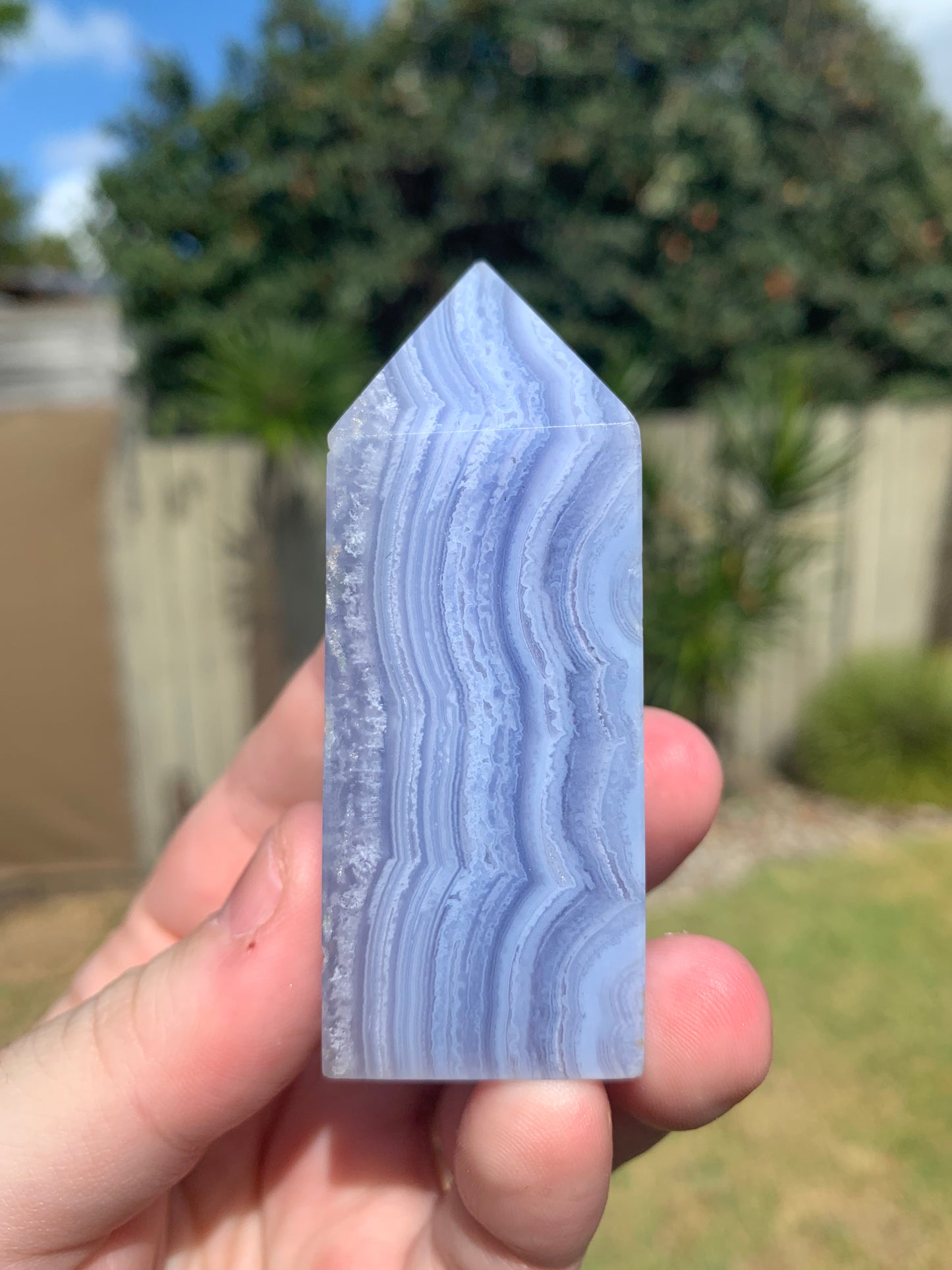 Blue Lace Agate Tower