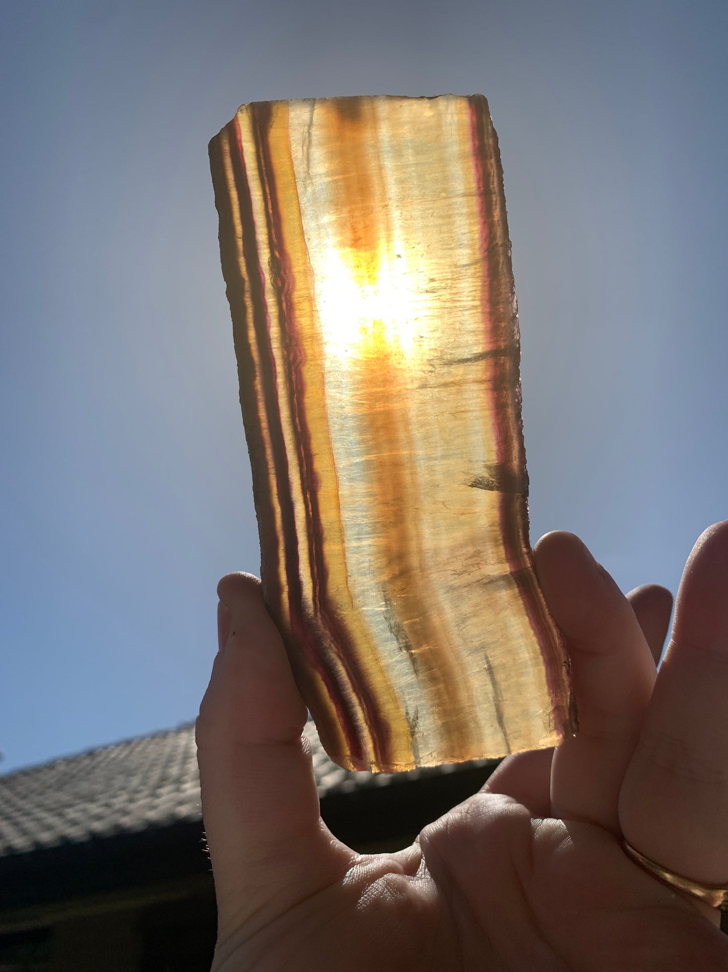 Yellow Fluorite Slab