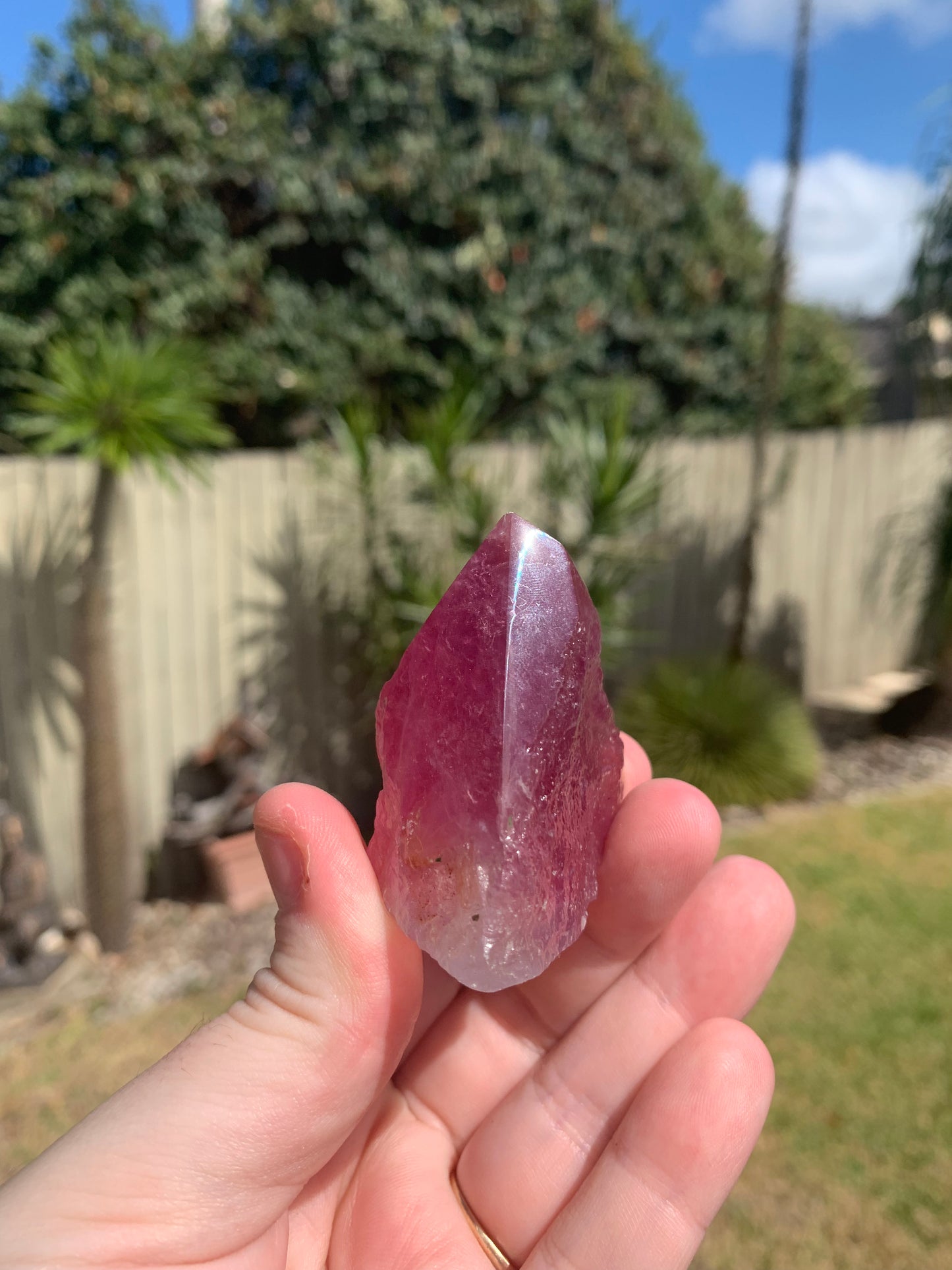 Half Polished Fluorite Point