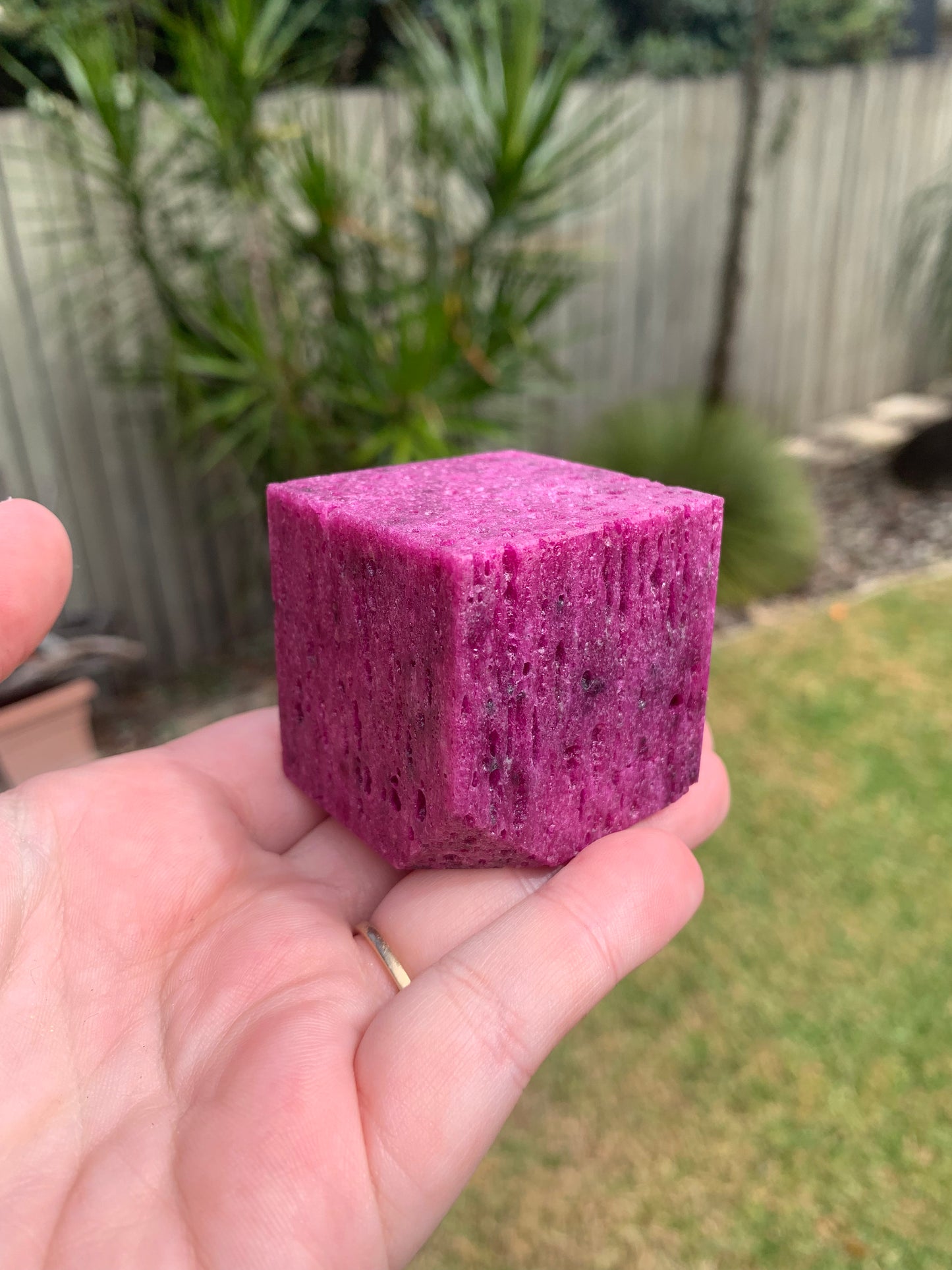 Honeycomb Ruby Cube