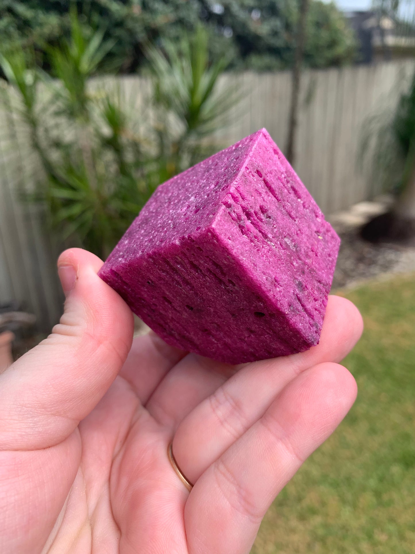 Honeycomb Ruby Cube