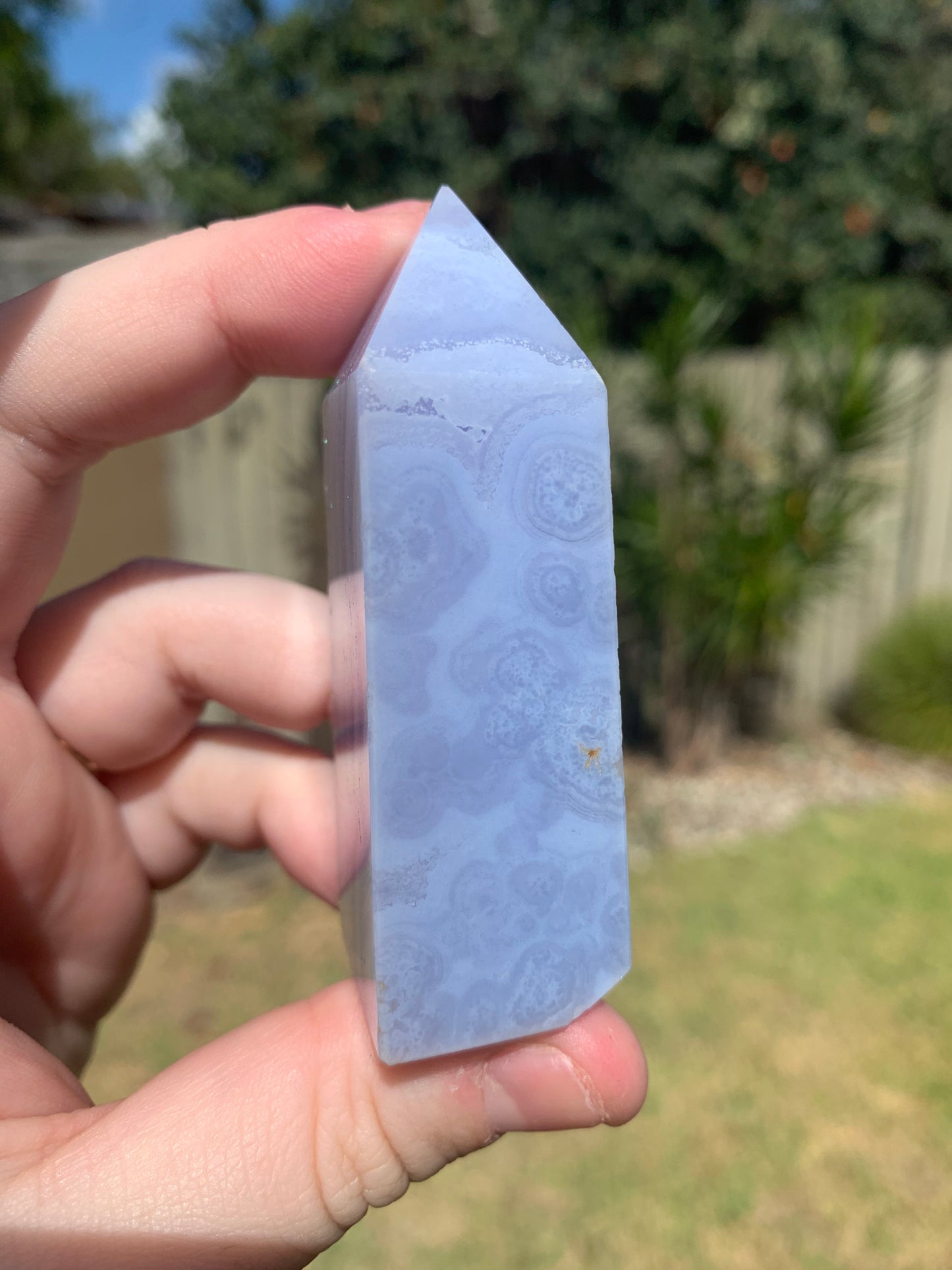 Blue Lace Agate Tower