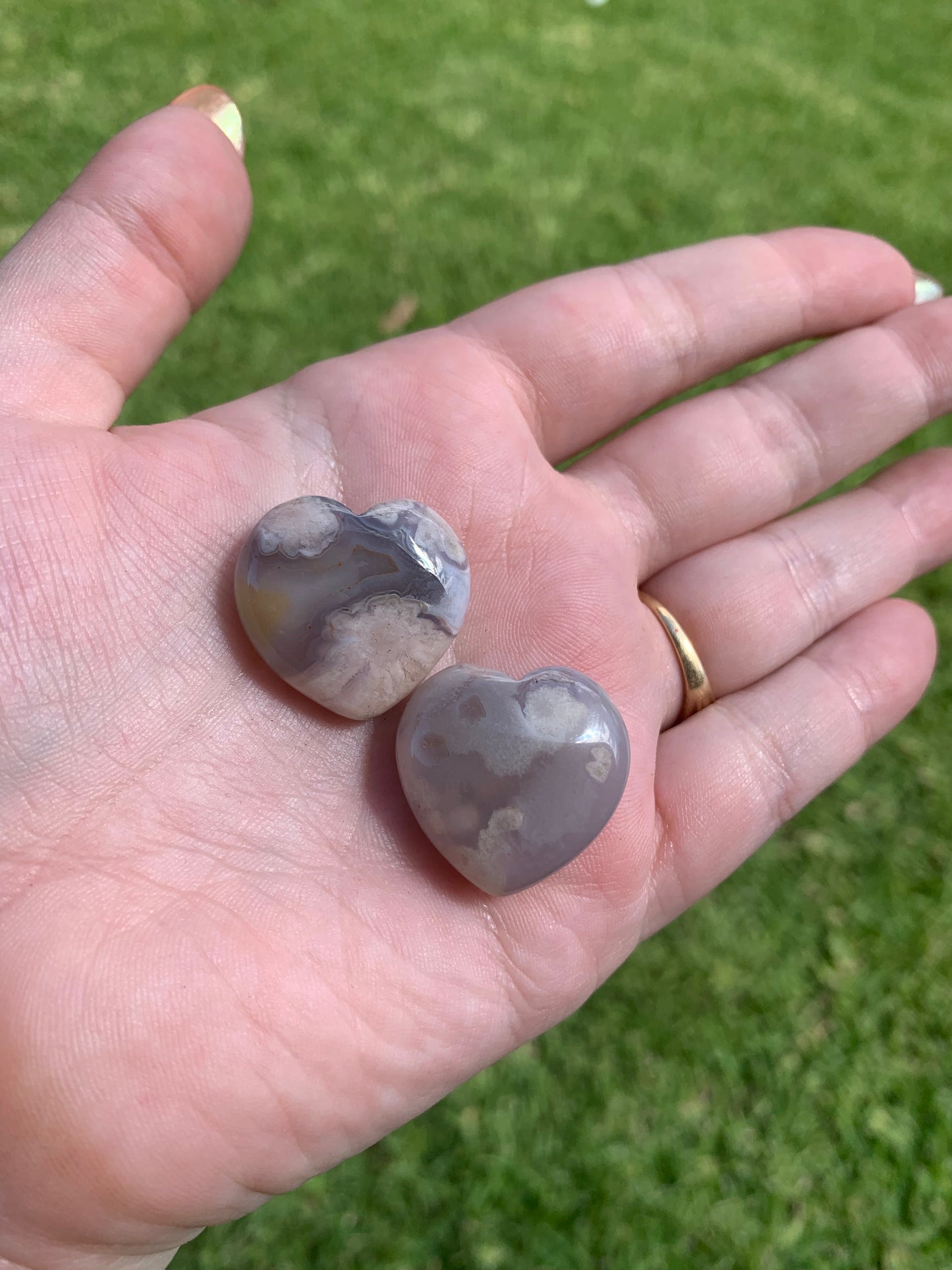 Flower Agate Heart