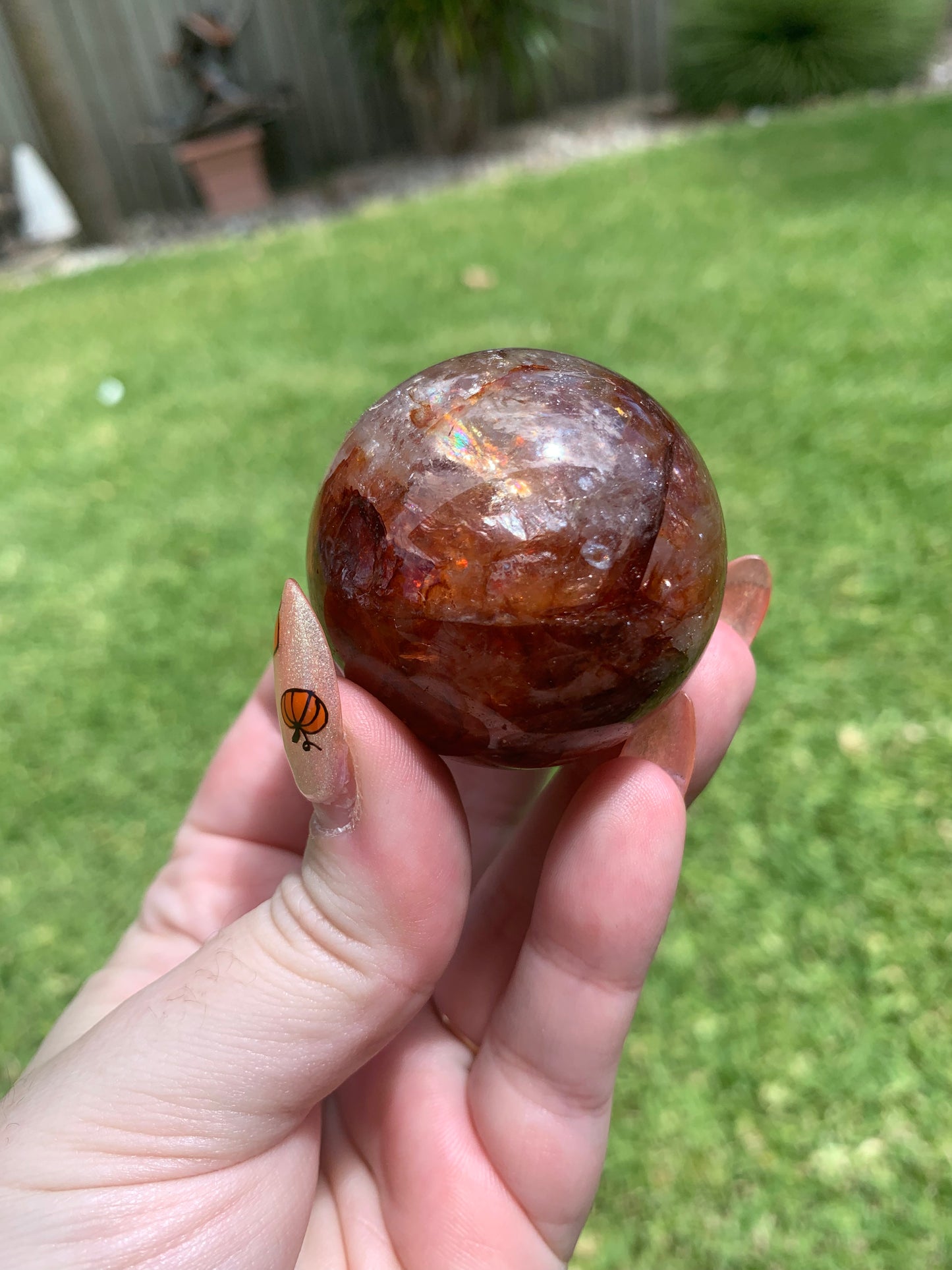 Fire Quartz Sphere (Highest Quality)