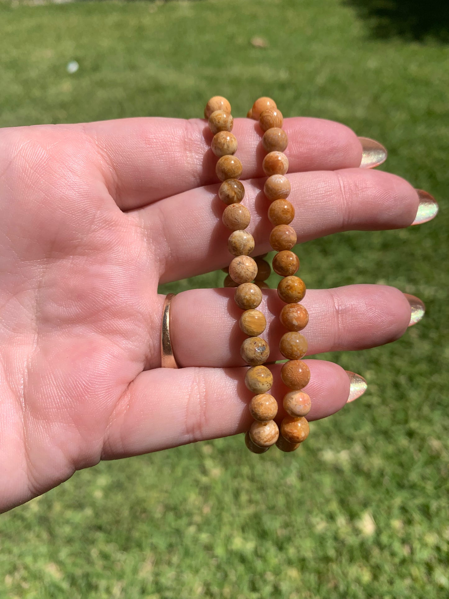 Coral Jade Bracelet