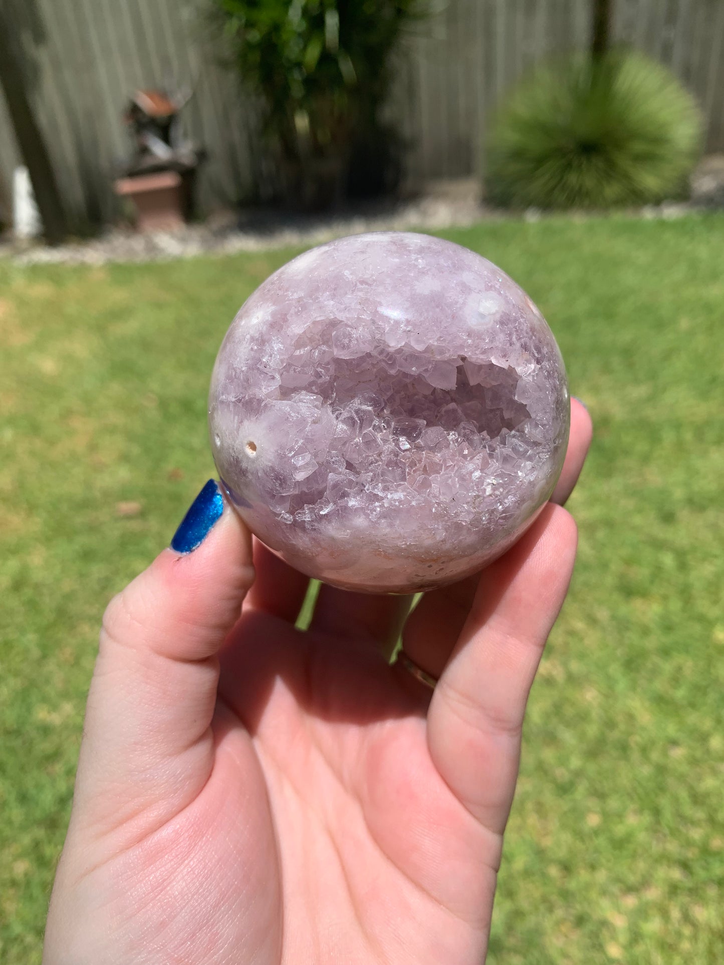 Pink Amethyst Flower Agate Sphere