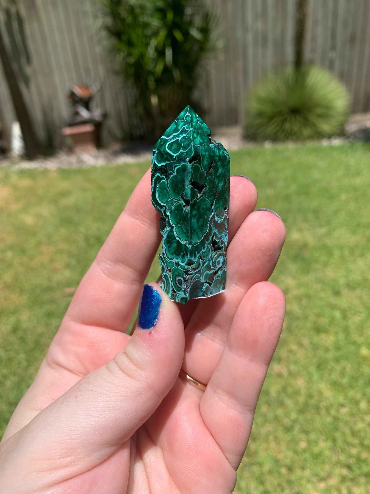 Malachite with Crysocholla Tower