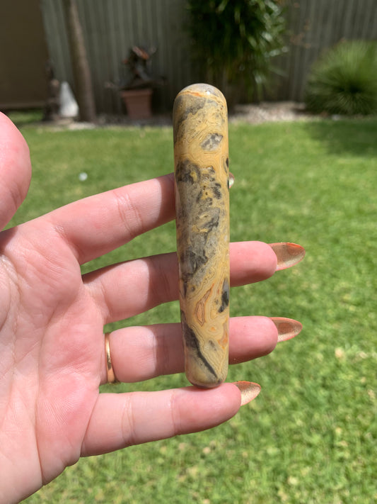 Crazy Lace Agate Wand