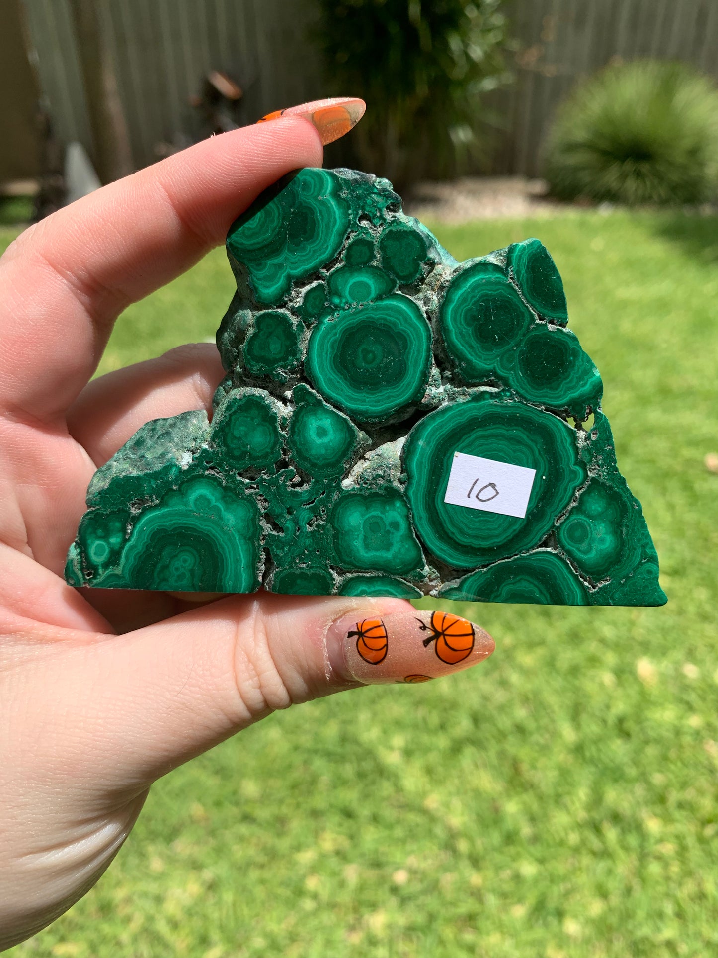 Malachite slab