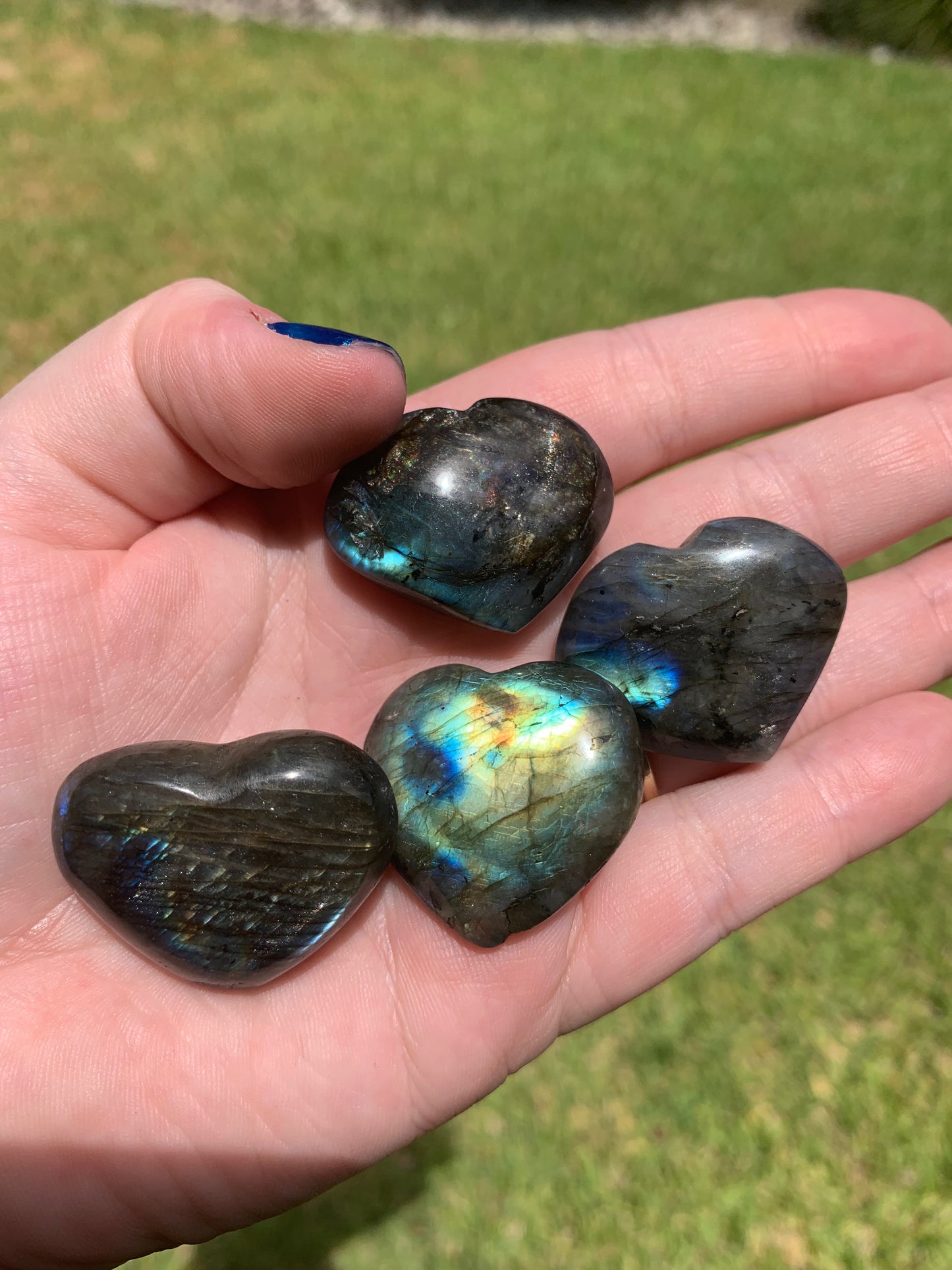 Labradorite Hearts