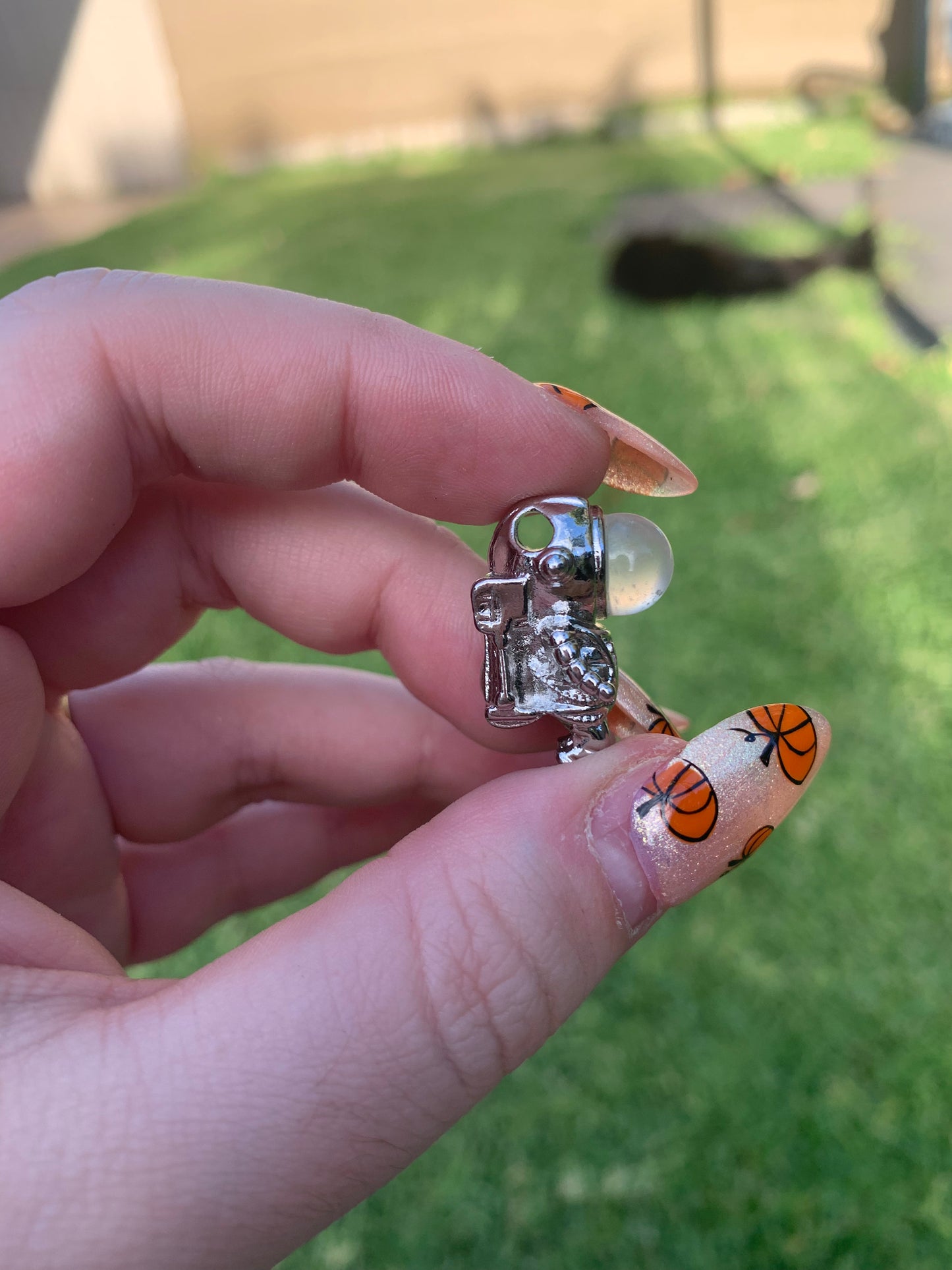 Moonstone Astronaut Pendant