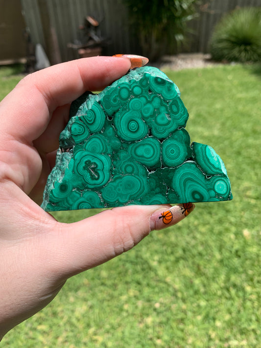 Malachite slab