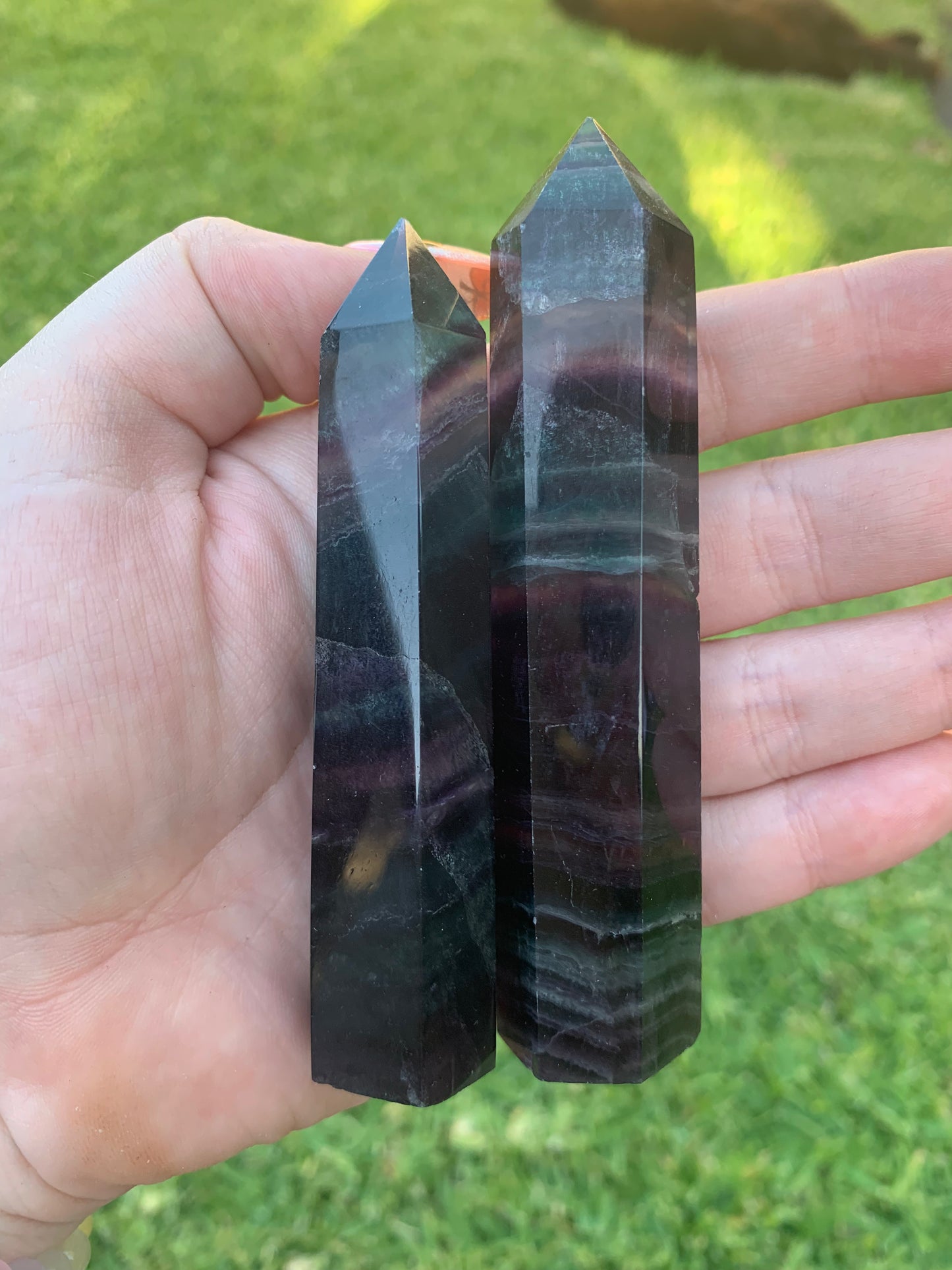 Rainbow Fluorite Point