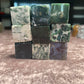 Small Moss Agate Cube