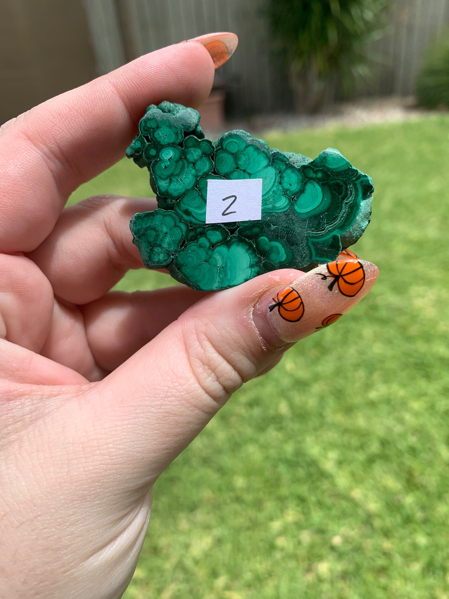 Malachite slab