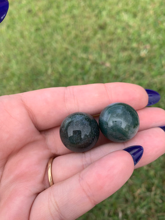 Mini Moss Agate Sphere