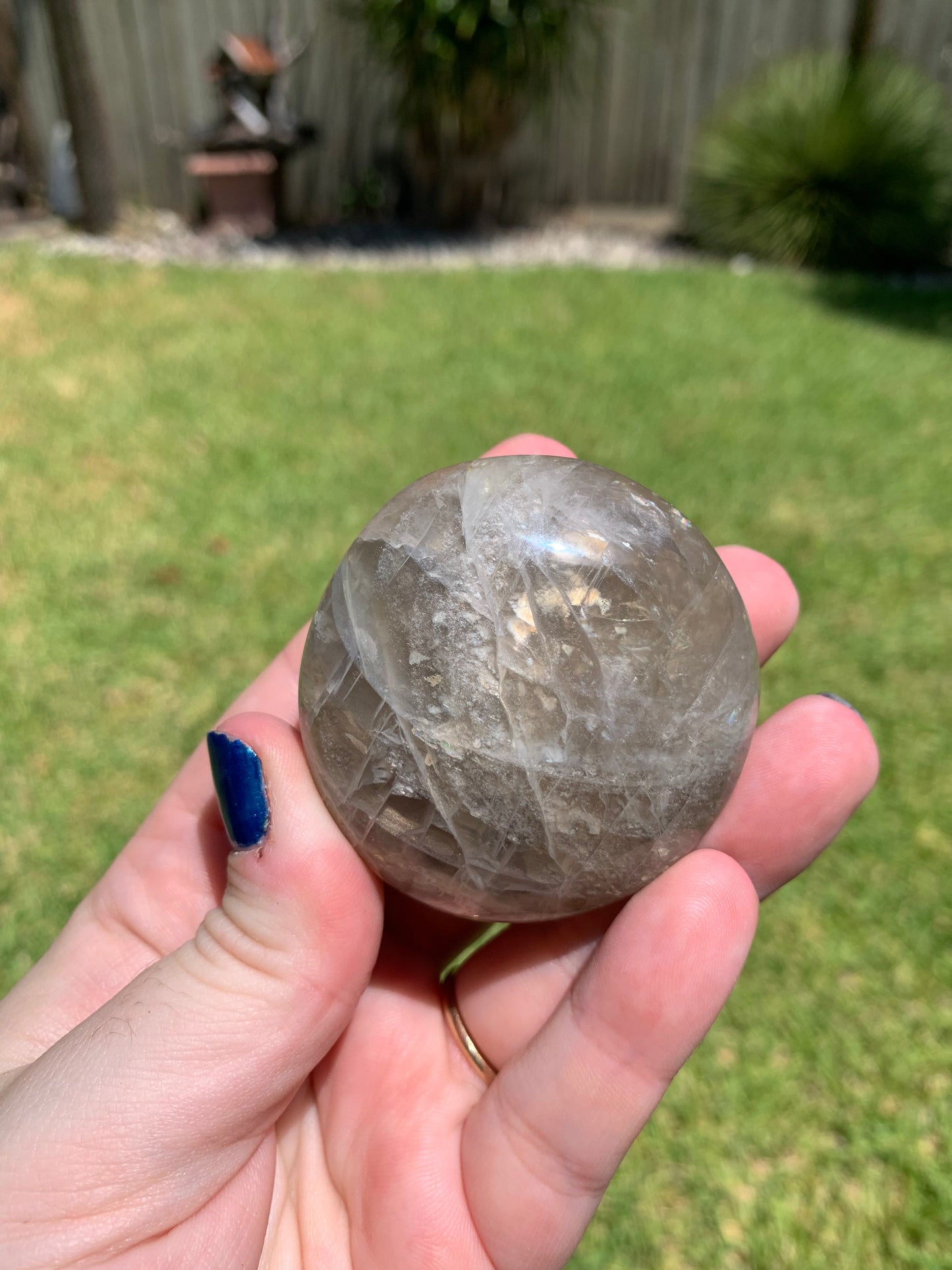 Black Moonstone Palm Stone