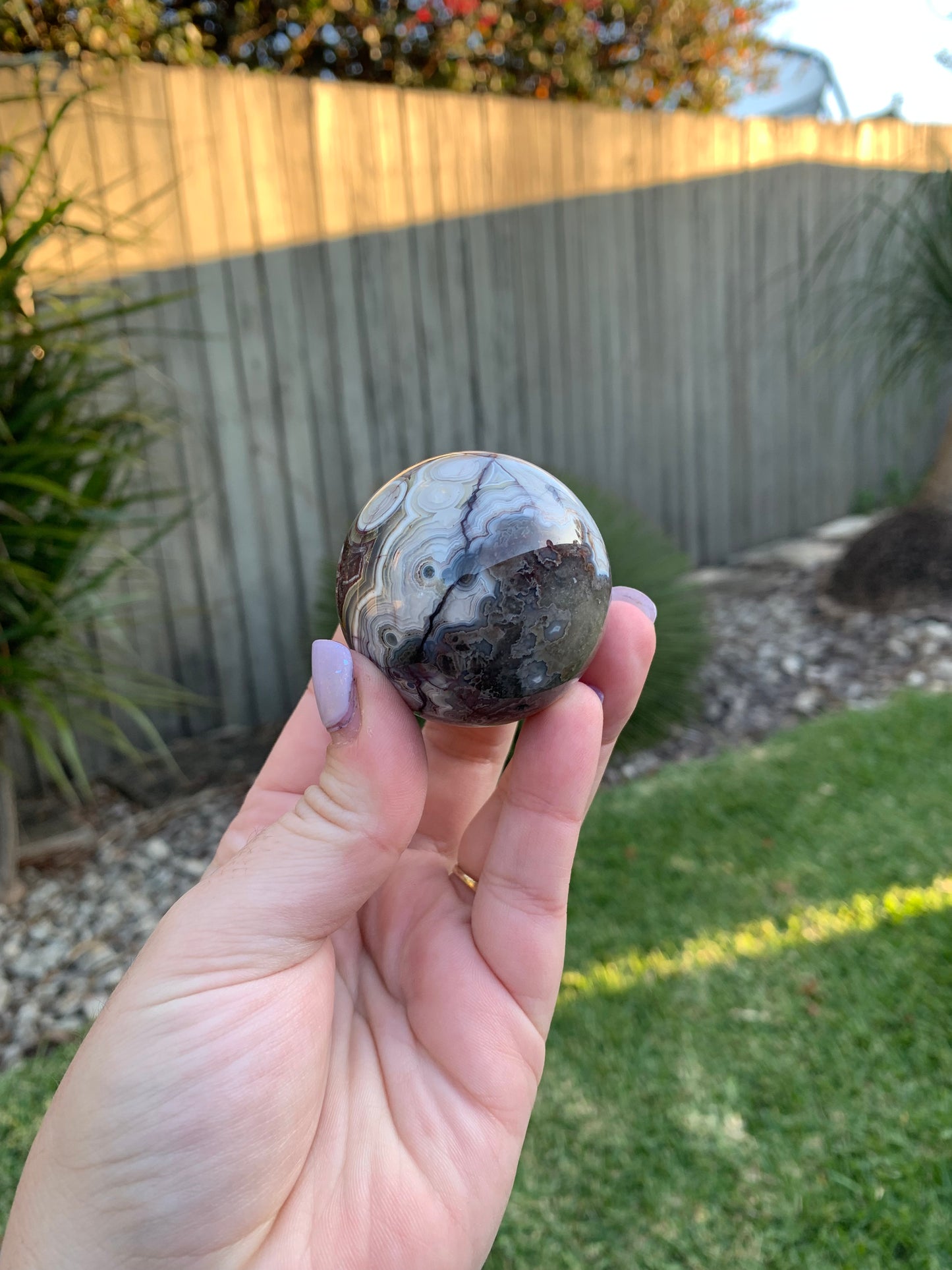 Mexican Crazy Lace Agate Sphere