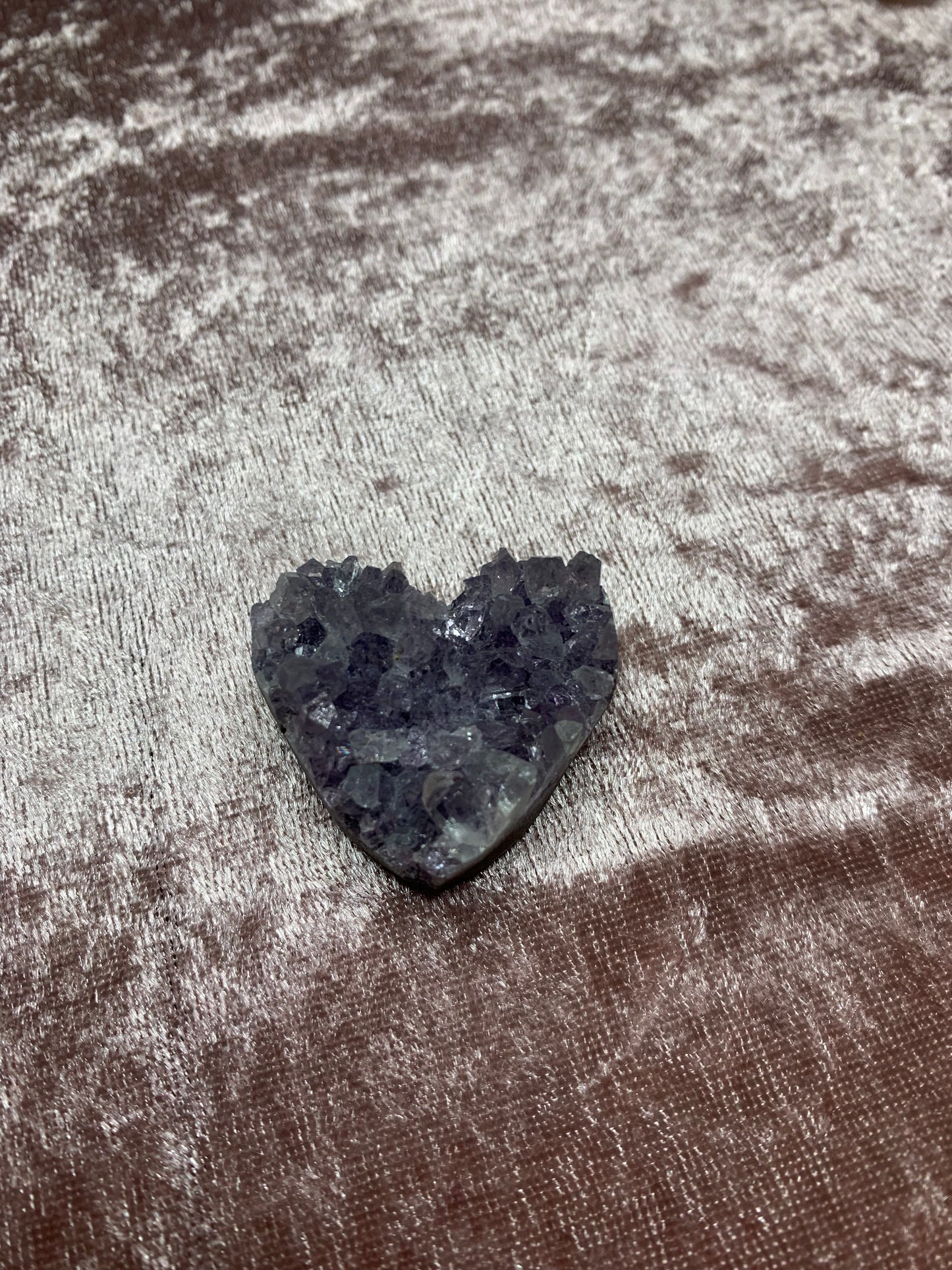 Amethyst Cluster Hearts