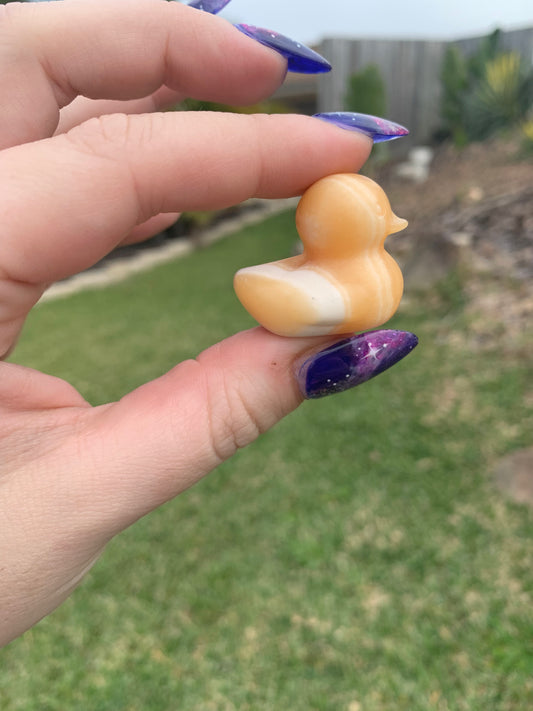 Orange Calcite Duck