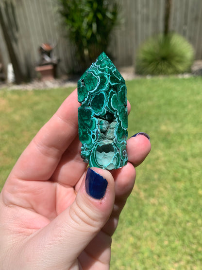 Malachite with Crysocholla Tower