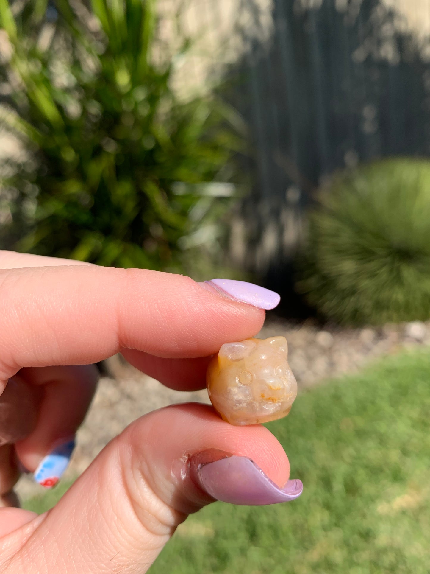 Mini Flower Agate Pig