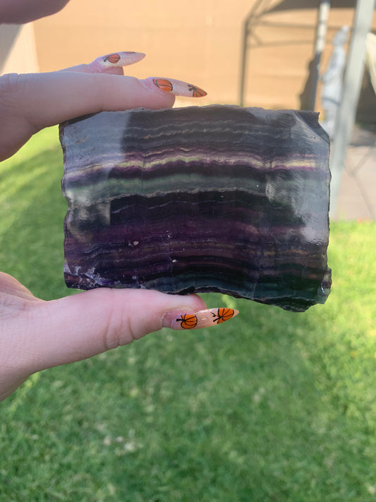 Rainbow Fluorite Slab