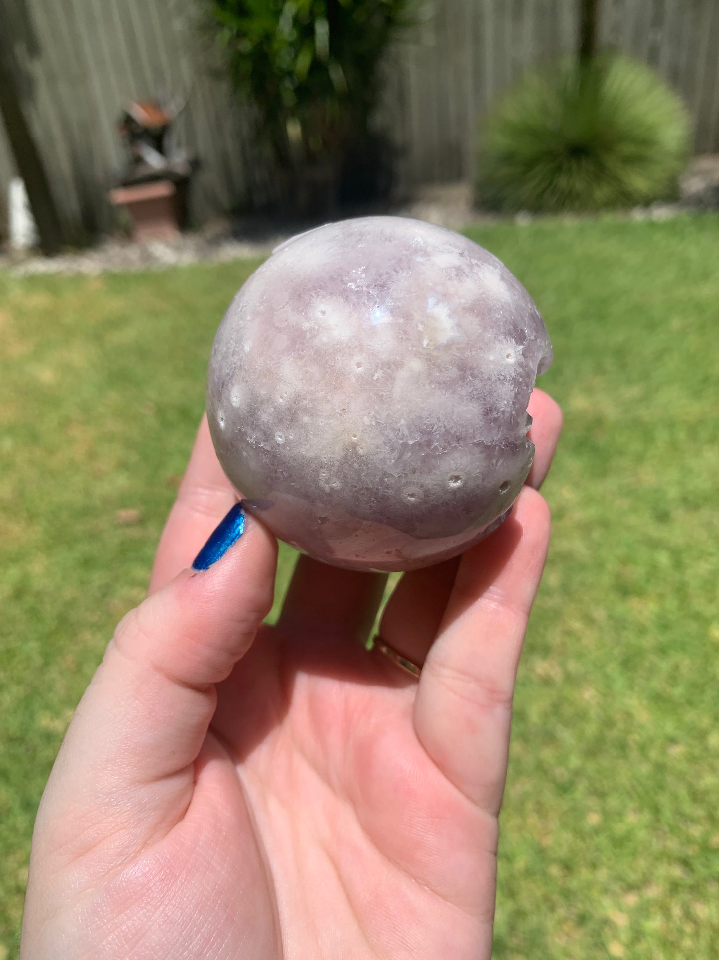 Pink Amethyst Flower Agate Sphere