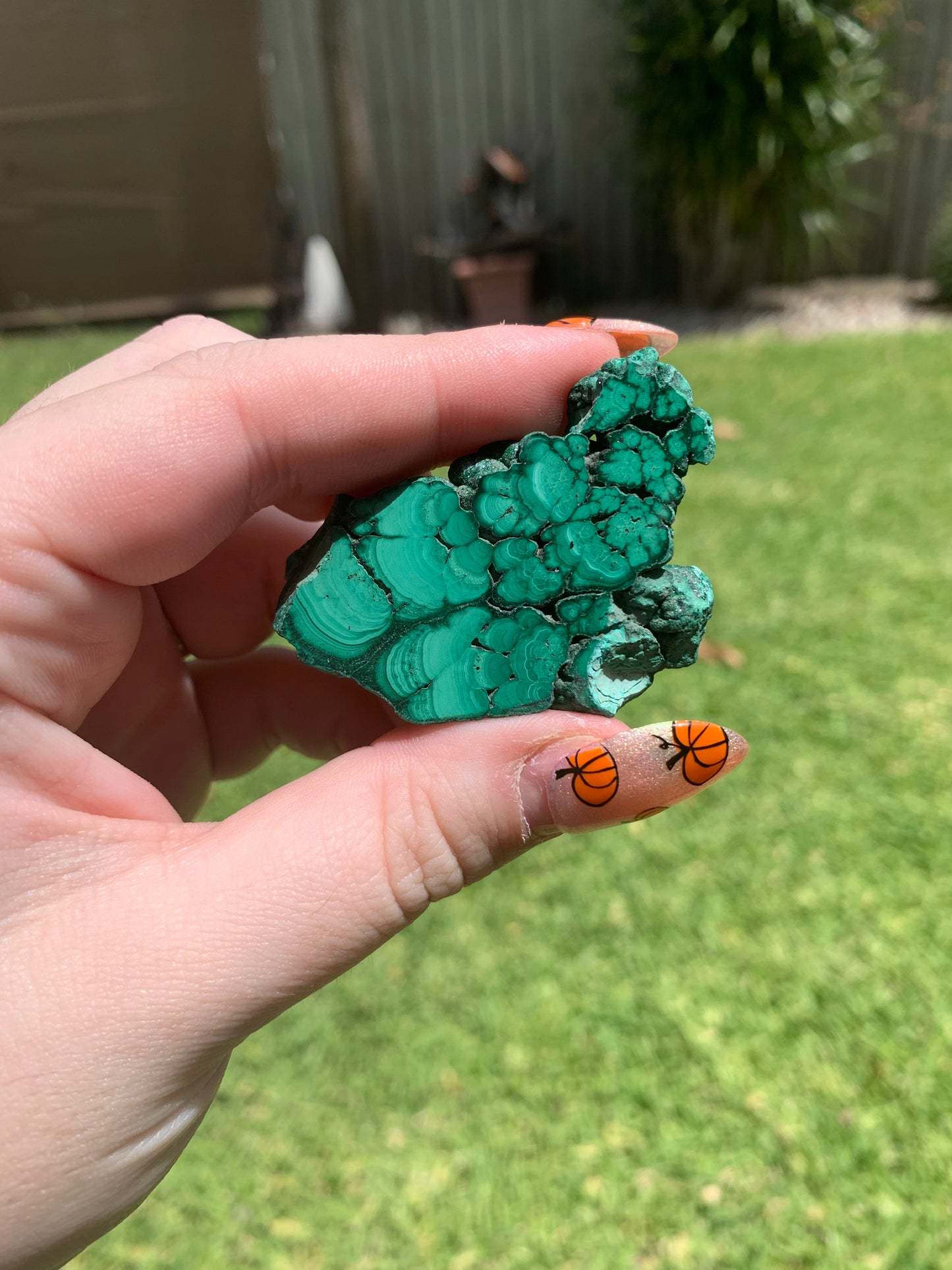 Malachite slab