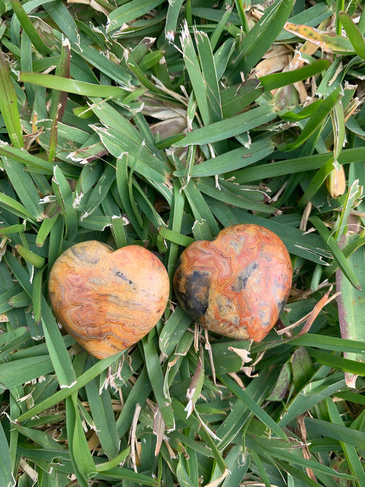 Crazy Lace Agate Heart