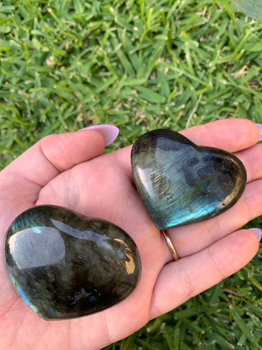 Labradorite Heart