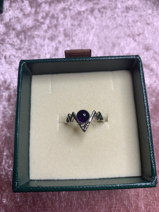 Amethyst Adjustable Ring