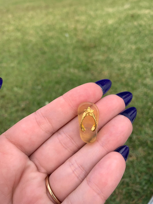 Mini Yellow Fluorite Thong