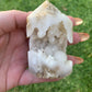 Druzy White Agate Tower