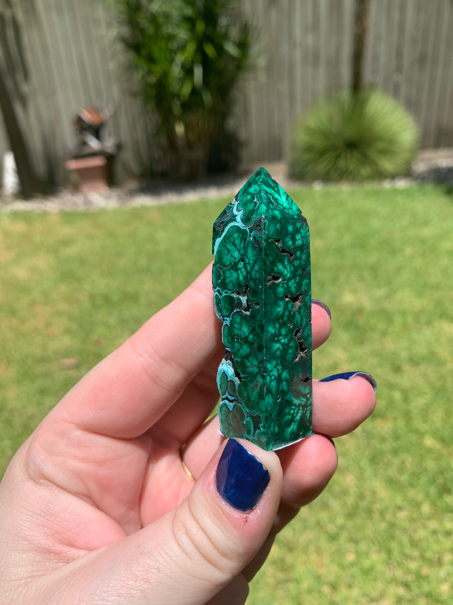 Malachite with Crysocholla Tower