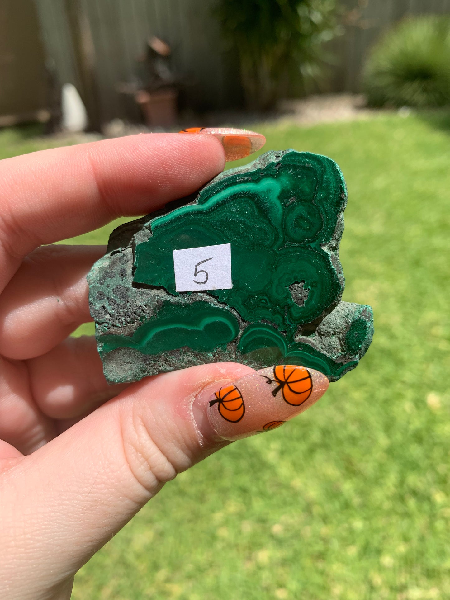 Malachite slab