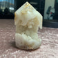 Druzy White Agate Tower