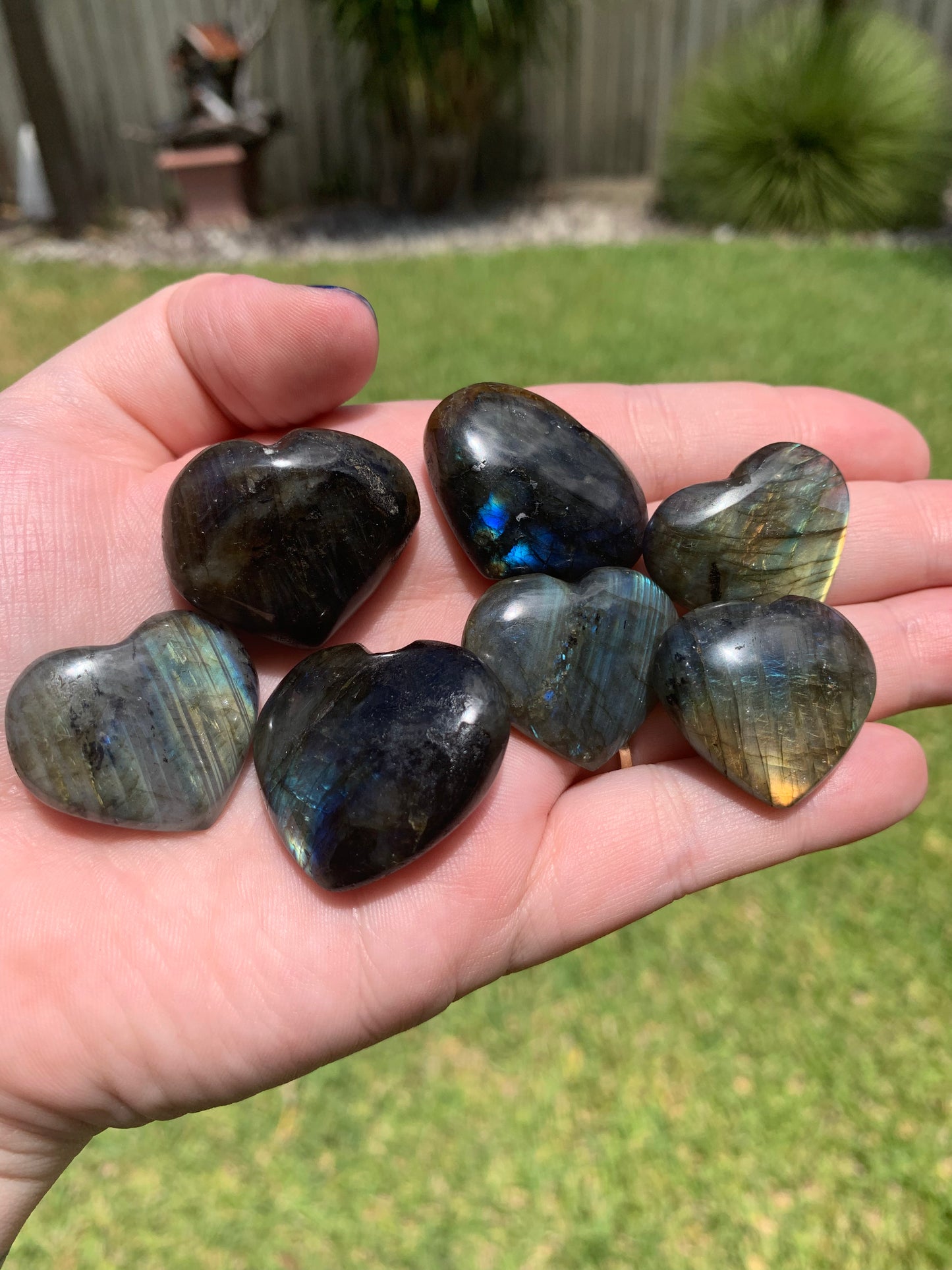 Labradorite Hearts