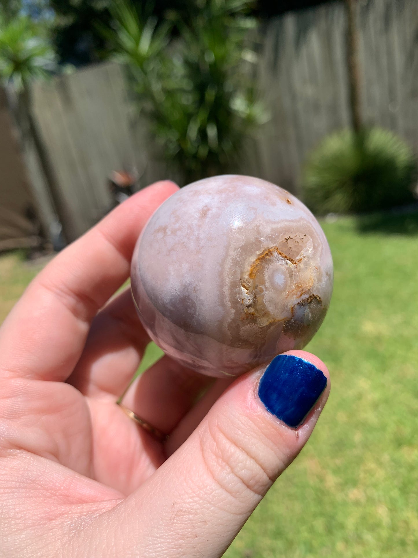 Amethyst Flower Agate Sphere