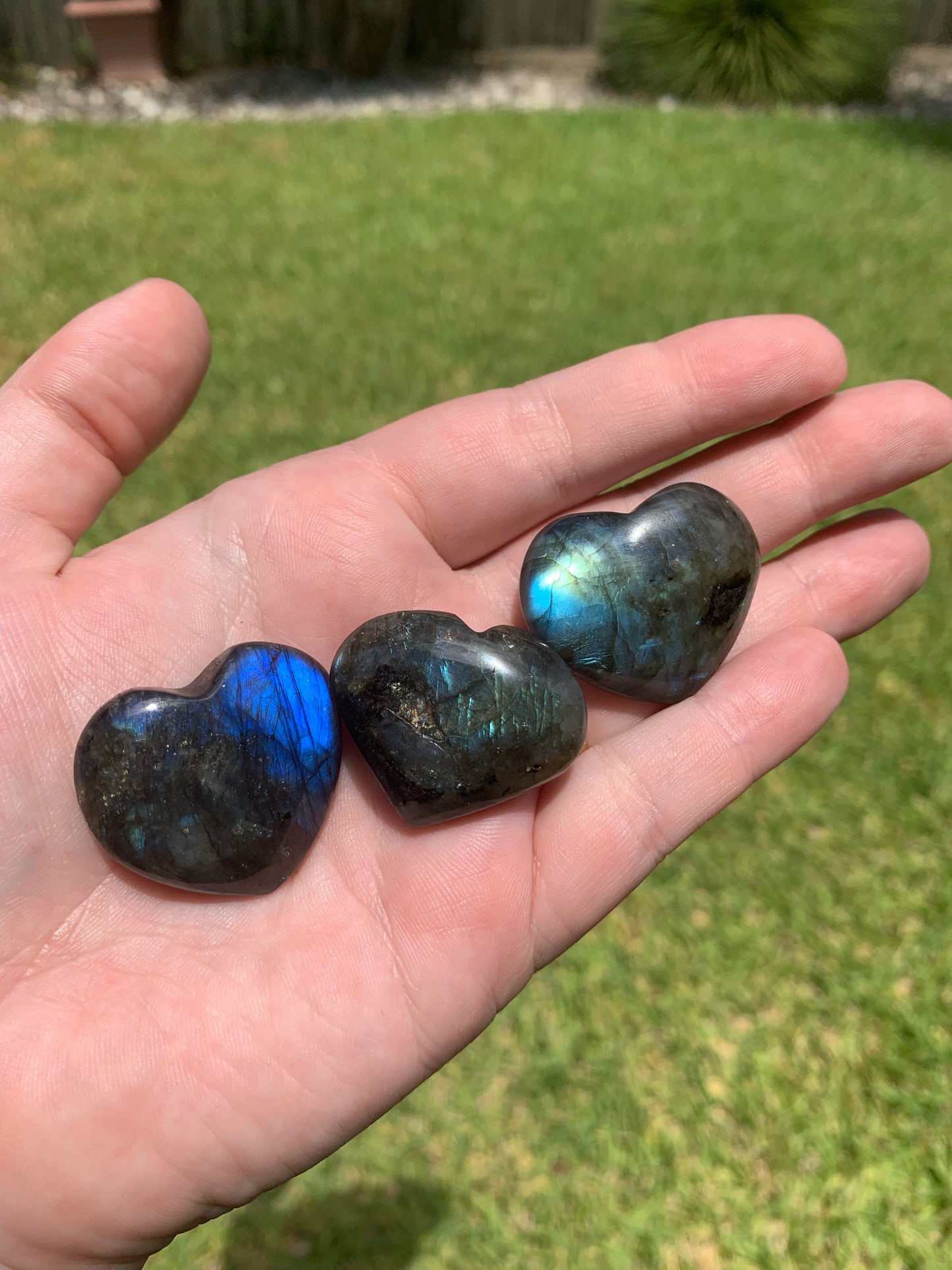 Labradorite Hearts