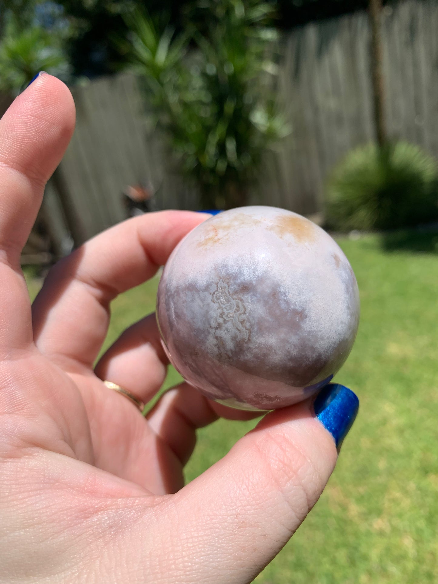 Amethyst Flower Agate Sphere