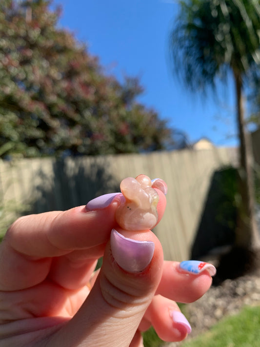 Mini Flower Agate Bunny