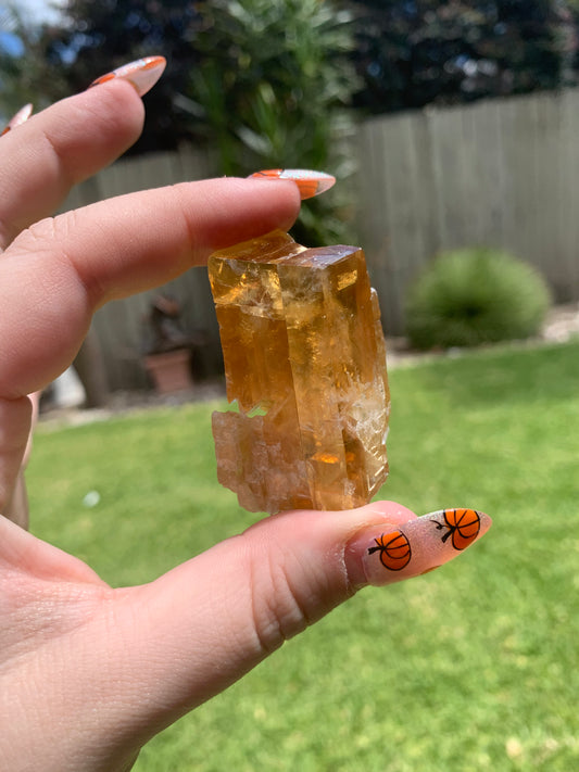 Amber Calcite