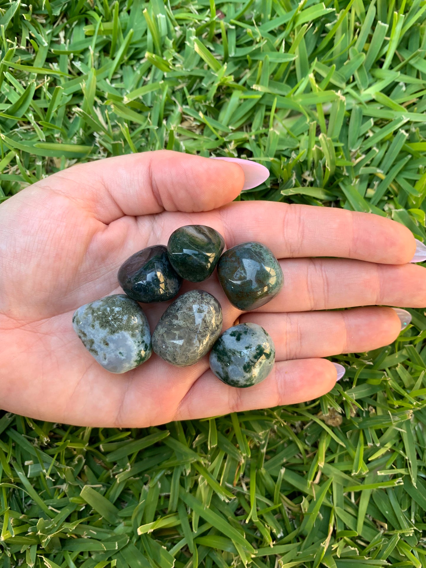 Moss Agate Tumble