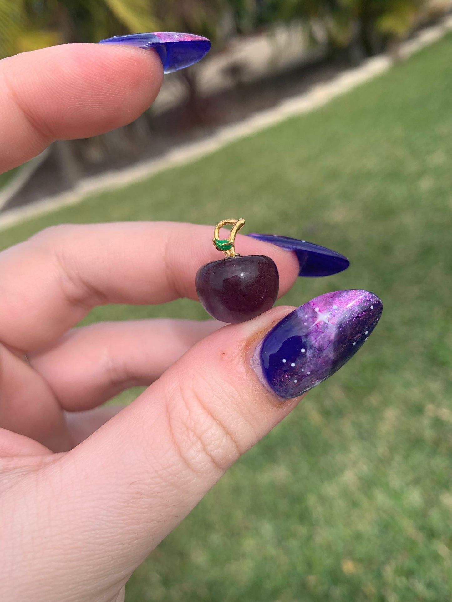 Mini Fluorite Apple Charm