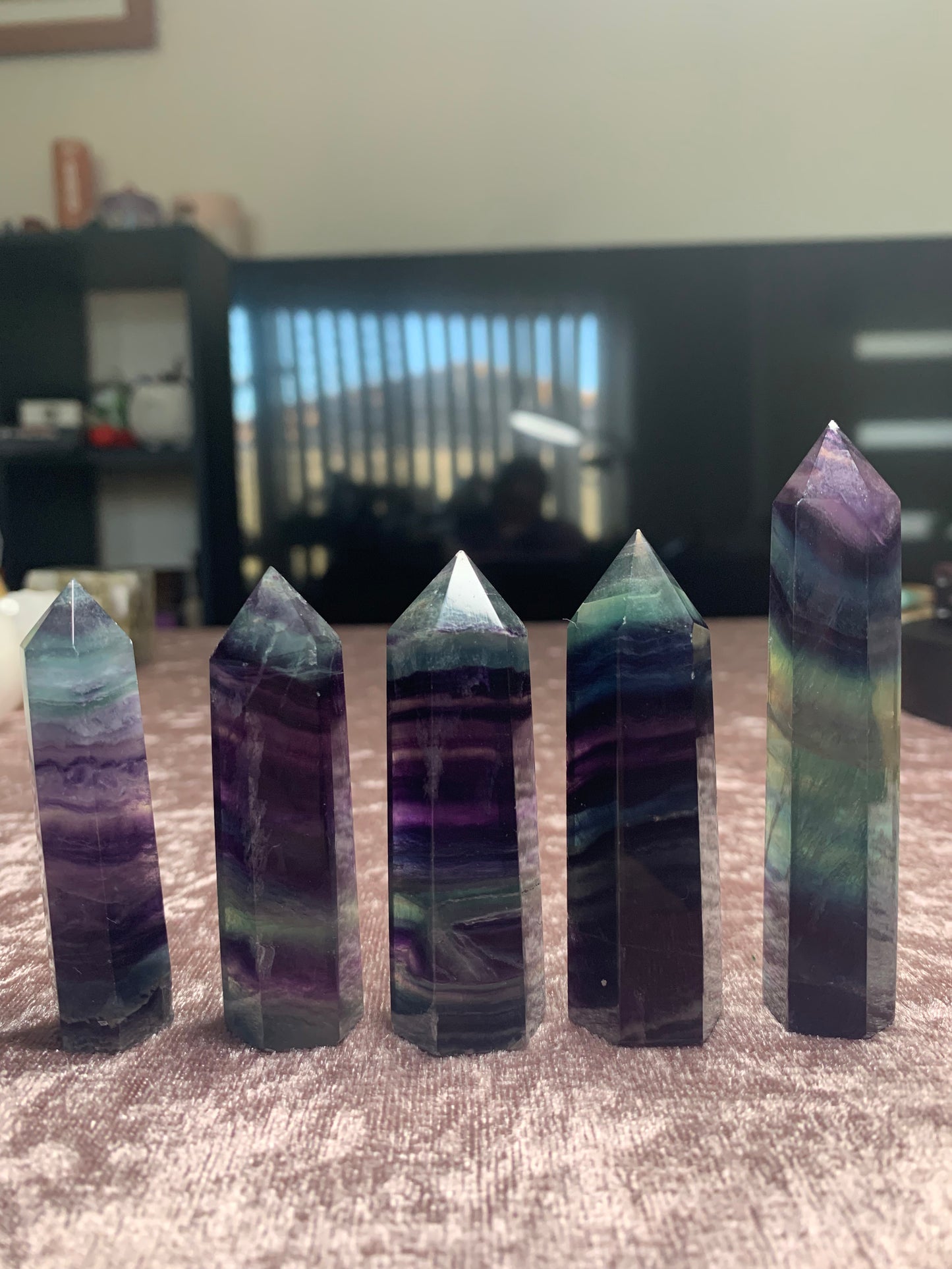 Rainbow Fluorite Point