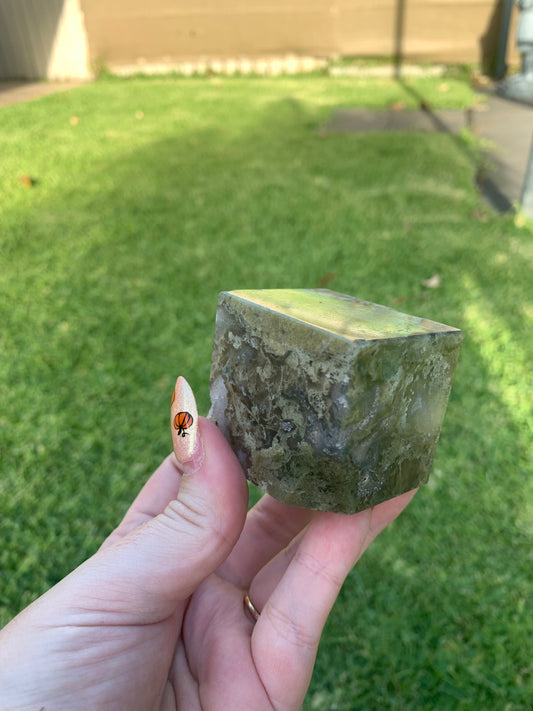 Moss Agate Cube