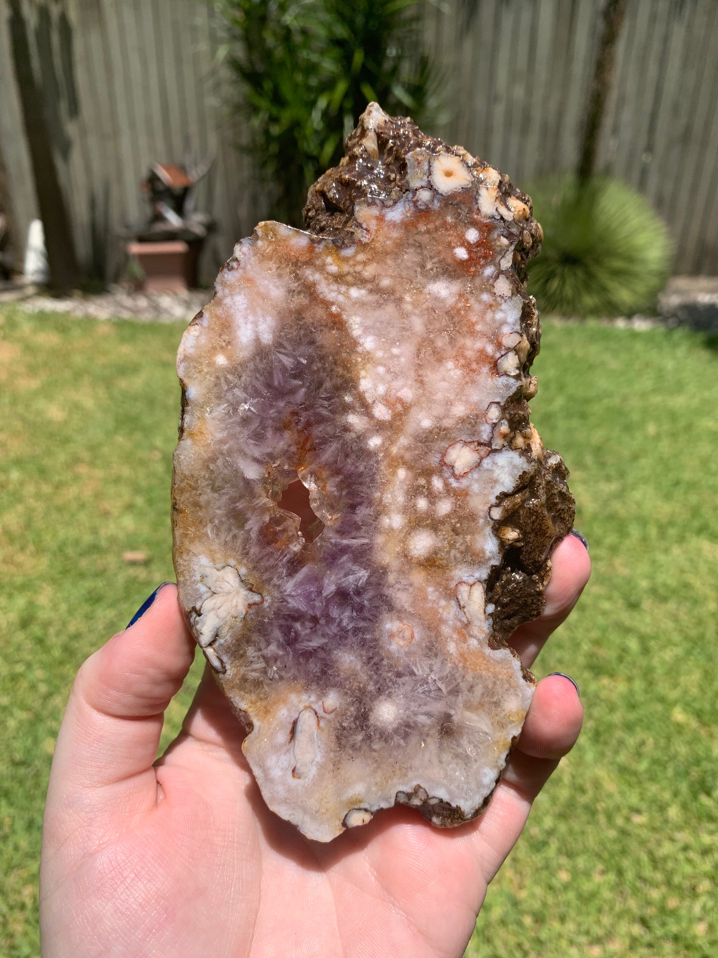 Amethyst Flower Agate Slab