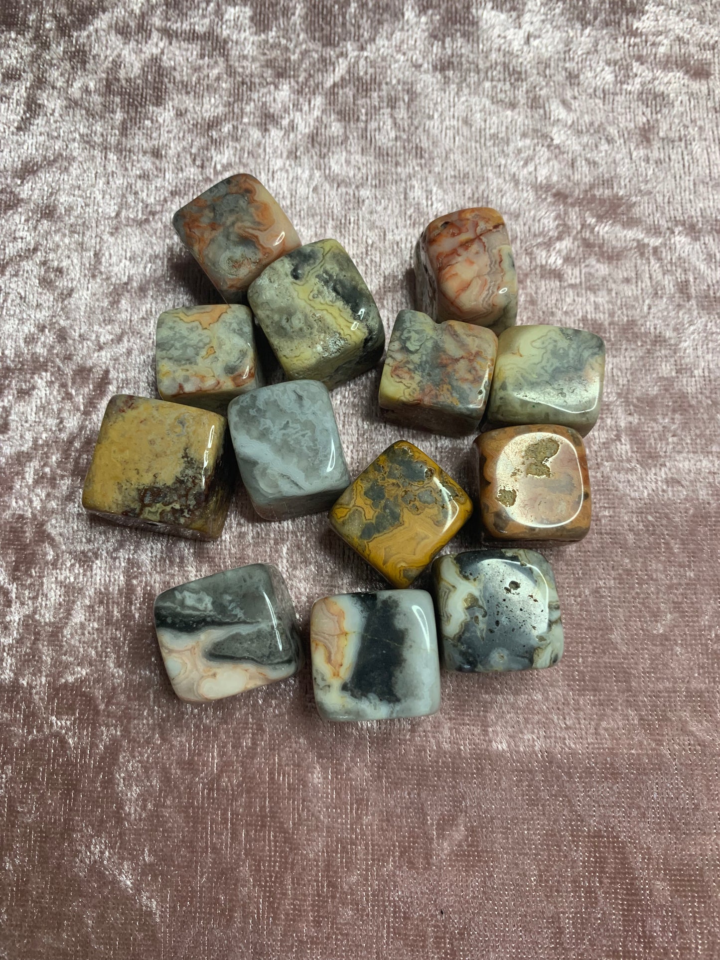 Crazy Lace Agate Cube