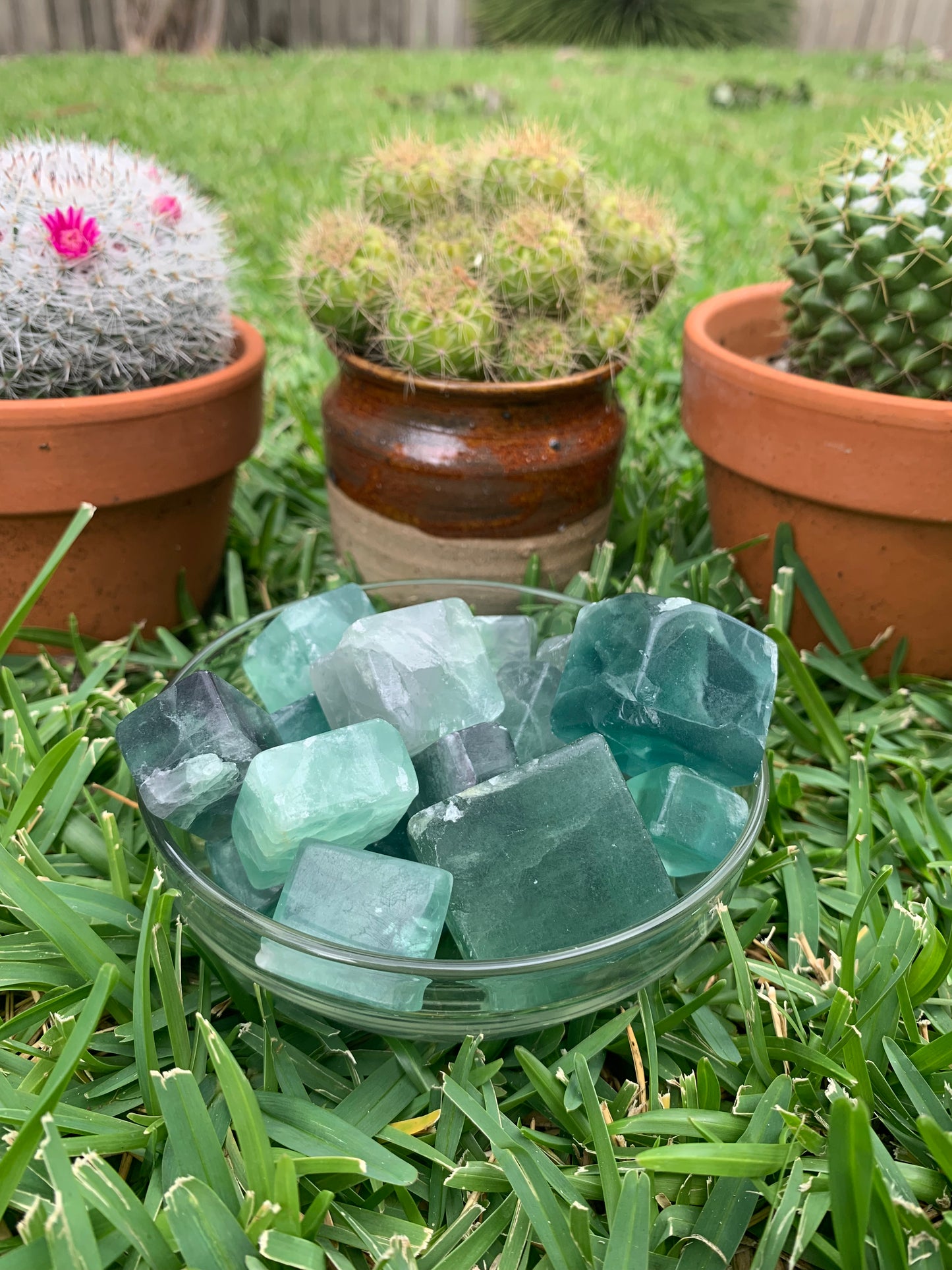 Green Fluorite "Not Quite" Cubes